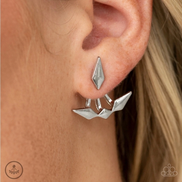 Metal Origami Post Earrings